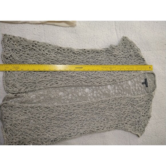 Eileen Fisher Linen Crotchet  Open Cardigan Ps Boho Beachy Cottage Core - Picture 7 of 8